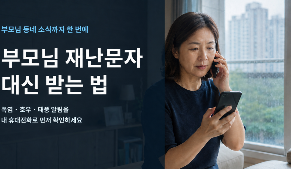 안전디딤돌 부모님 재난문자 설정 방법