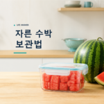 밀폐용기에 한입 크기로 담아 냉장 보관할 자른 수박